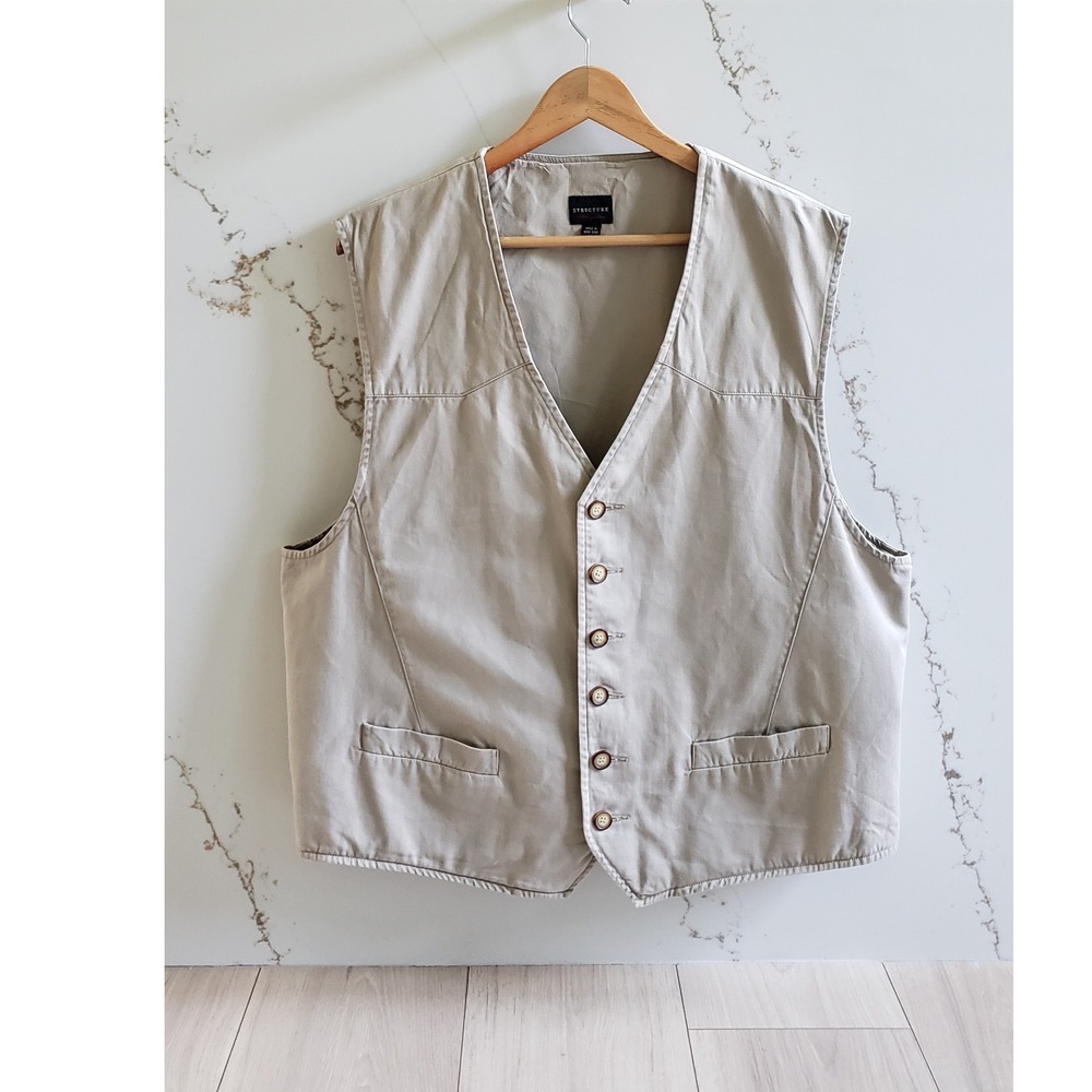 Classic Men's Beige Button Vest - Timberland